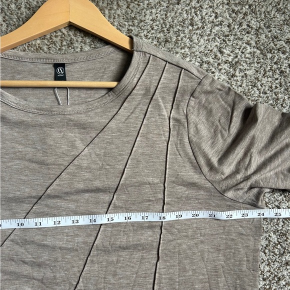 🦋 NWT Gray Beige Tan Long Sleeve Top Casual Comfy Stretch Neutral XXL - Picture 7 of 8